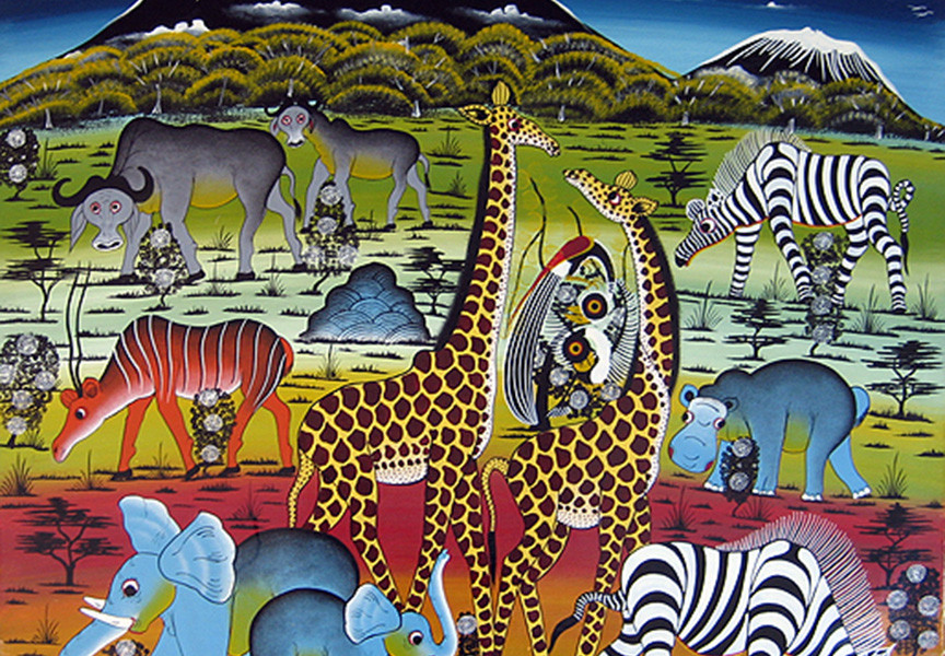 Tanzania On Canvas: Tingatinga Painting - Thomson Safaris