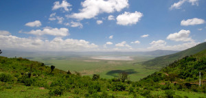 view of ngorongoro crater in tanzania