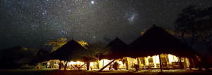 camp in serengeti at night