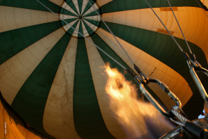 serengeti hot air balloon view