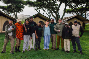 jason with ngorongoro nyumba camp crew