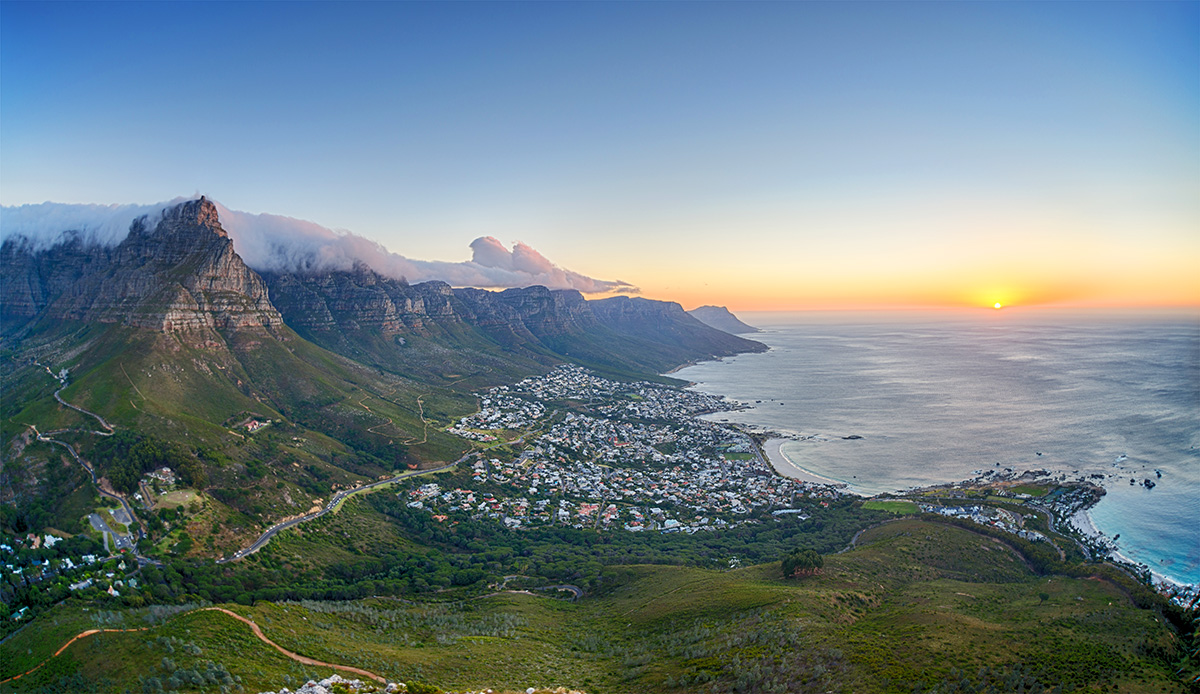 view from Table Mountain in Cape Town