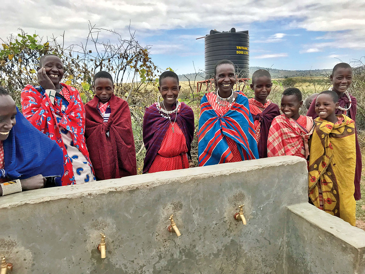 borehole for maasai funded by thomson