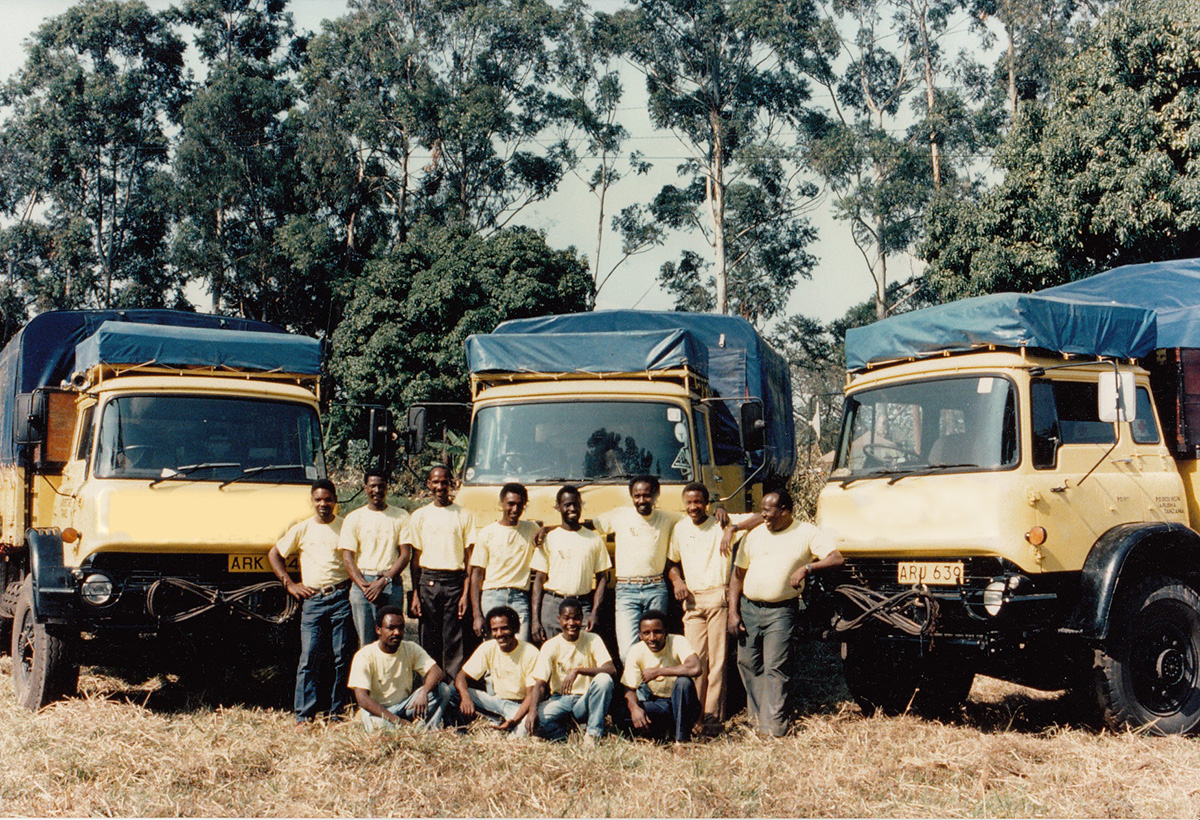 first employees with bedford trucks