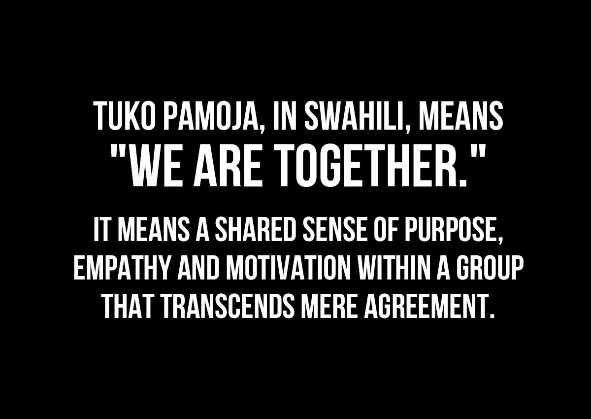 we are together in swahili