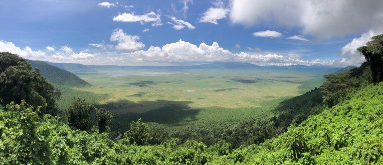 view into ngorongoro crater