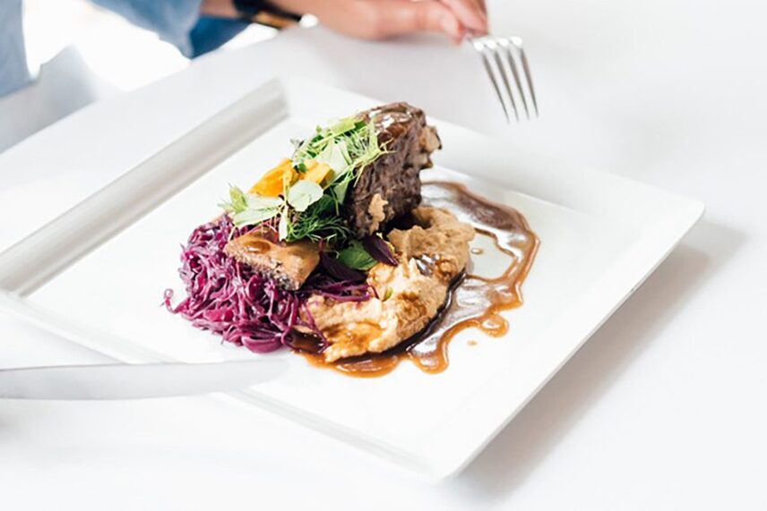 braised short ribs with cabbage spicy tahini