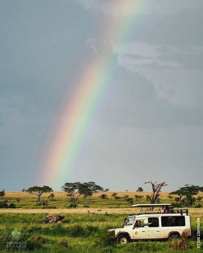 serengeti rainbow over thomson landrover