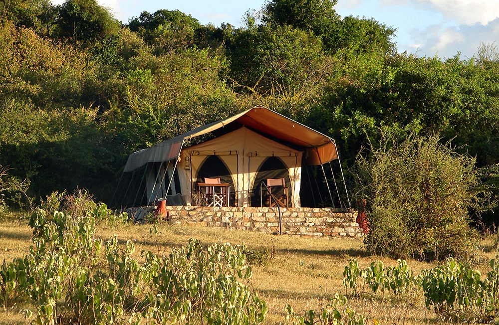 glamping tent in serengeti