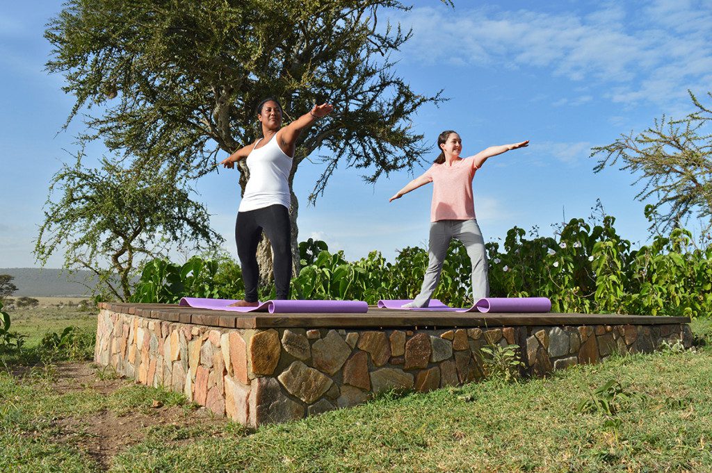 yoga platform in eastern serengeti camp