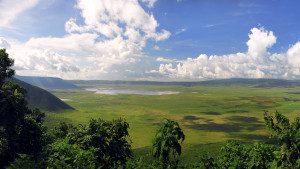 view into ngorongoro crater tanzania
