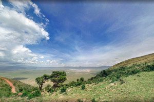 view into ngorongoro crater
