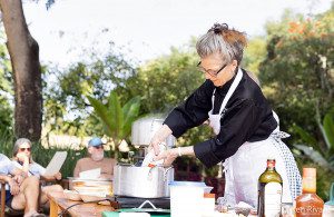 jody adams leads cooking demo on culinary safari