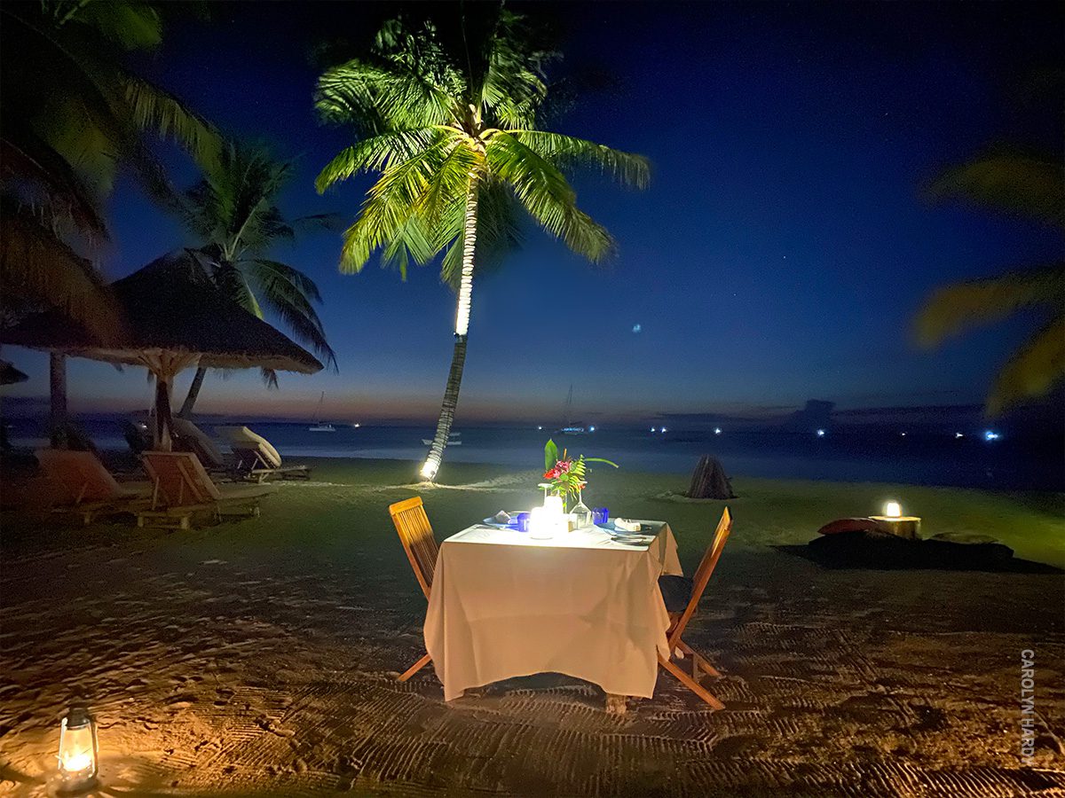 private dinner on zanzibar beach