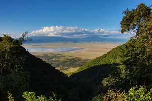 view into tanzania ngorongoro crater