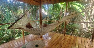 relaxing in hammock in zanzibar