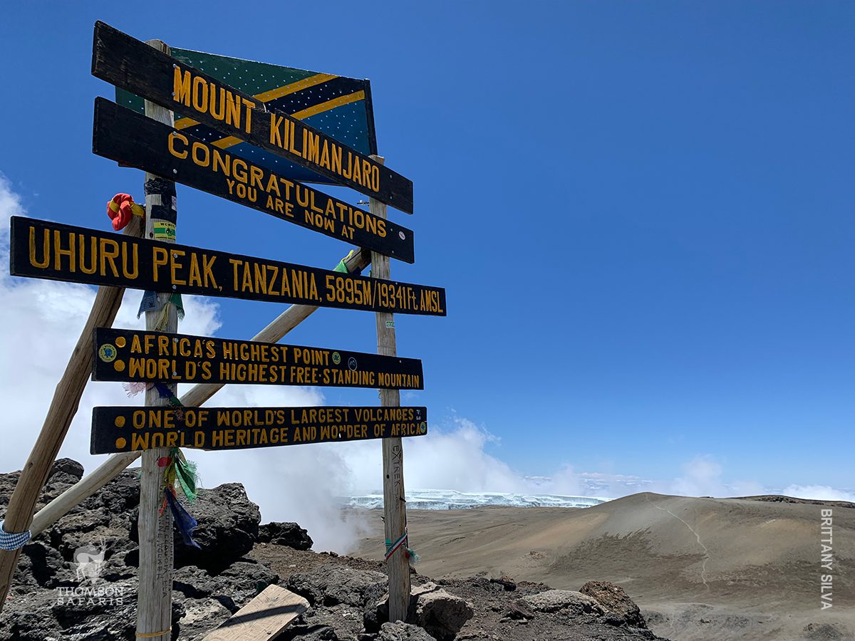 summit sign on top of mount kilimanjaro