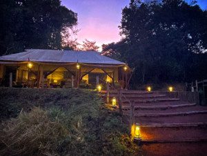ngorongoro nyumba camp at night