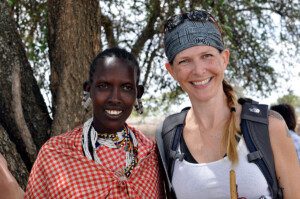 visiting with maasai women in tanzania