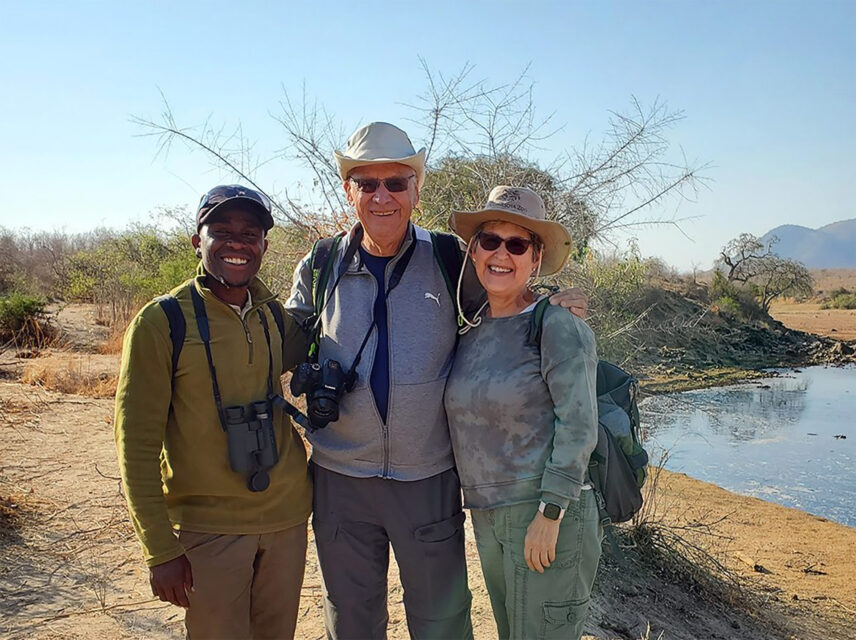 guests with guide on walking safari