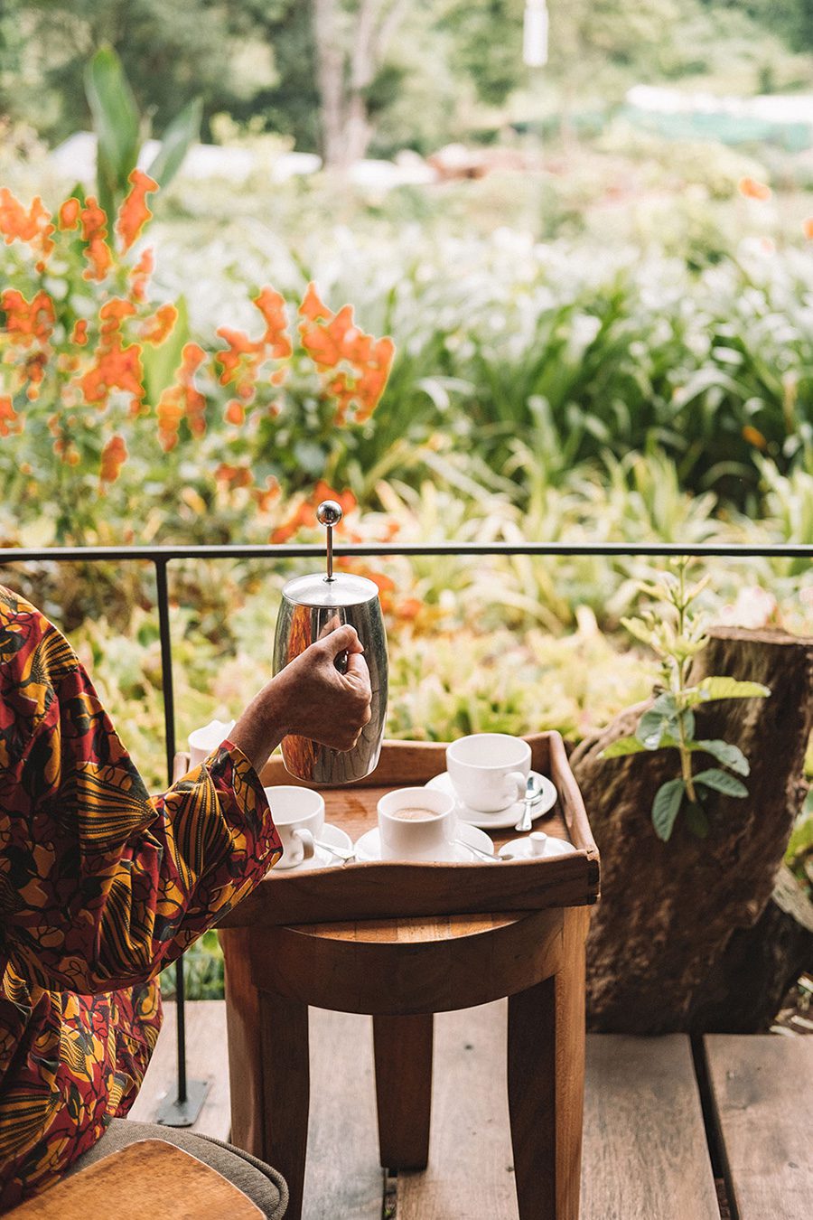 farm fresh coffee on your veranda at gibbs