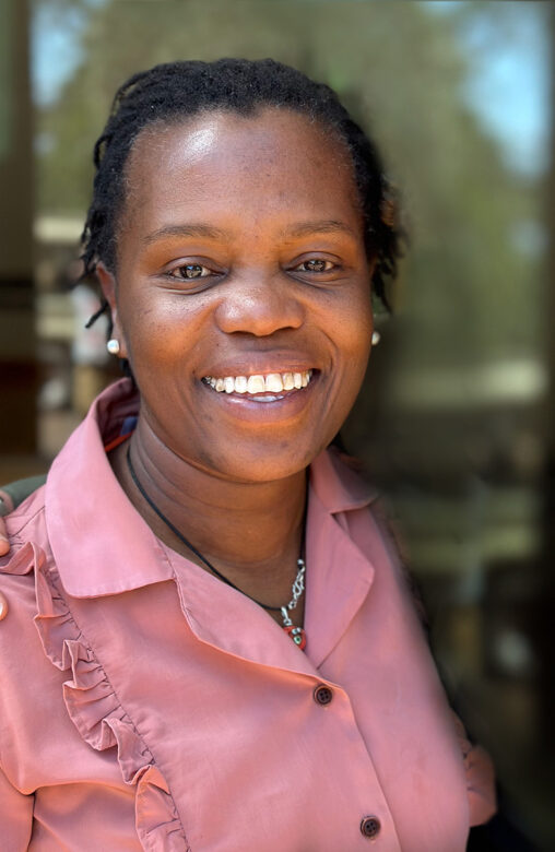 closeup of woman smiling