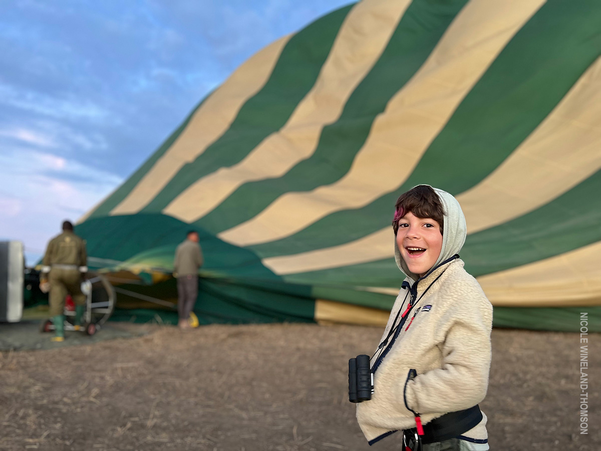 hot-air ballooning in serengeti on a family safari with thomson