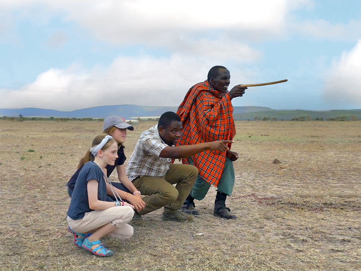 guide hashim with family safari guests