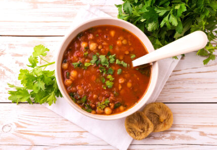 recipe for chickpea soup served in tanzania