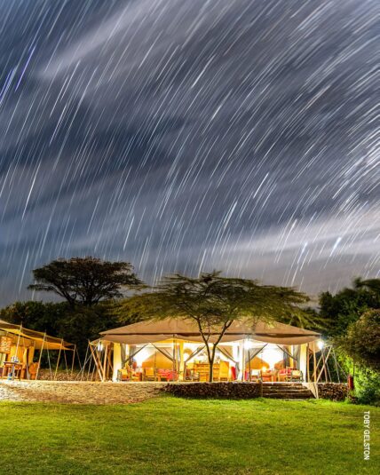 star trails and night photography in eastern serengeti