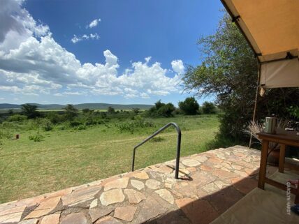 thomson nyumba tent in eastern serengeti overlooking plains