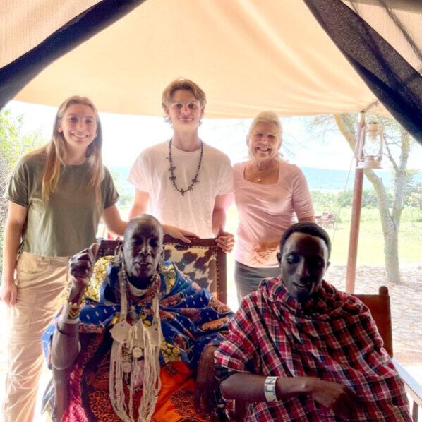 grandkids on safari