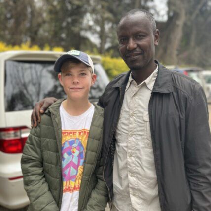 rafiki raphael with thomson safaris guest