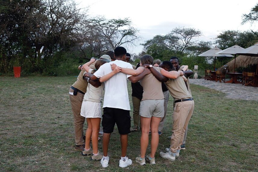 soccer match with camp staff
