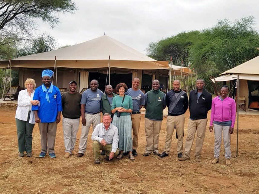 barbara with serengeti camp crew