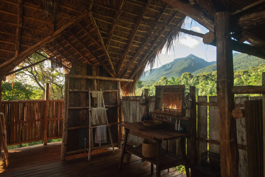bathroom at greystoke mahale