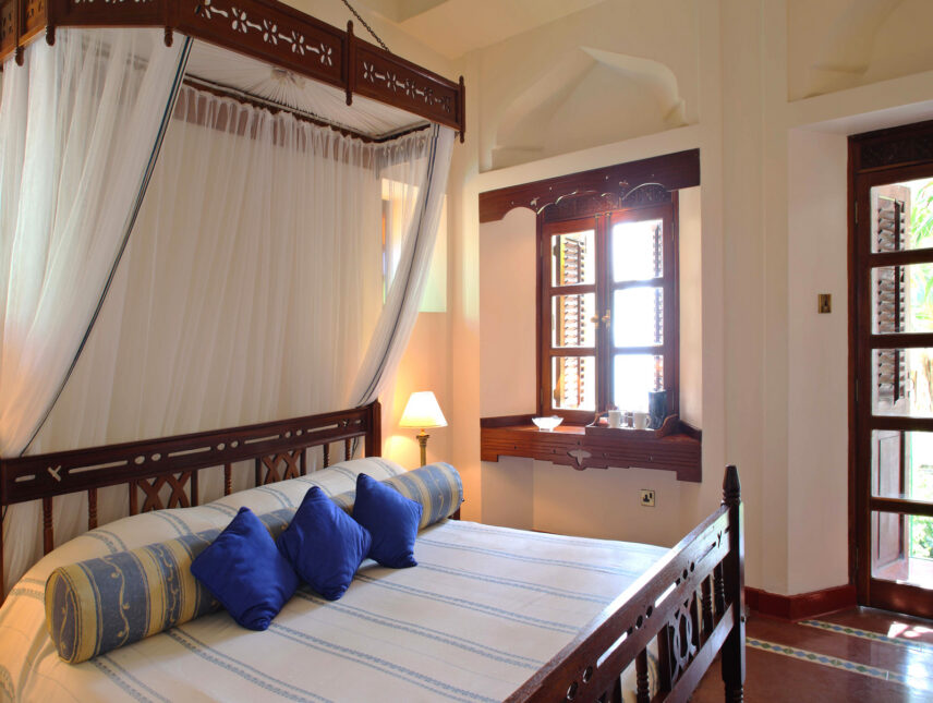 bed at serena hotel in zanzibar stone town