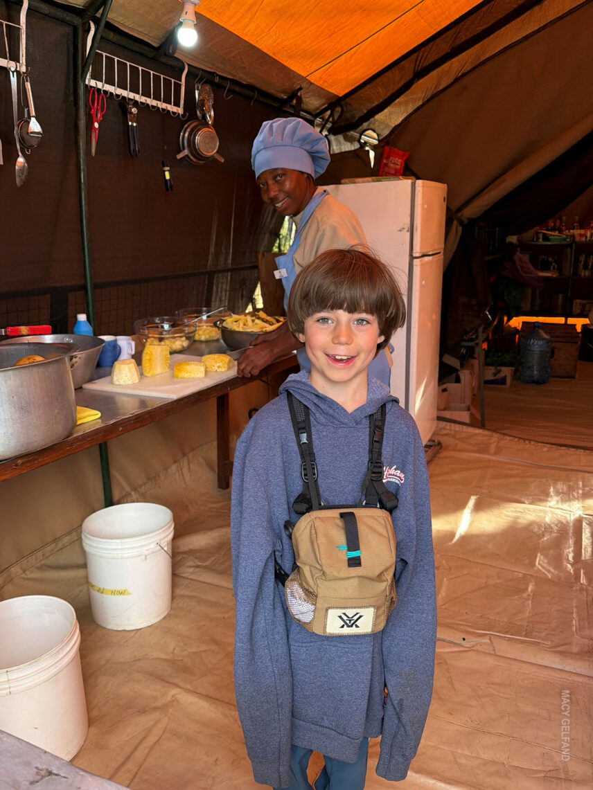 safari chef making special meals for family safaris
