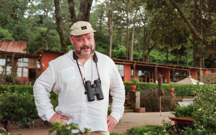 portrait of andrew doherty at gibbs farm tanzania